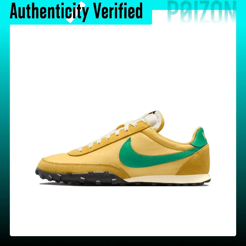 Nike Waffle Racer Suede Casual Shoes Men's Yellow Green IM8658-700