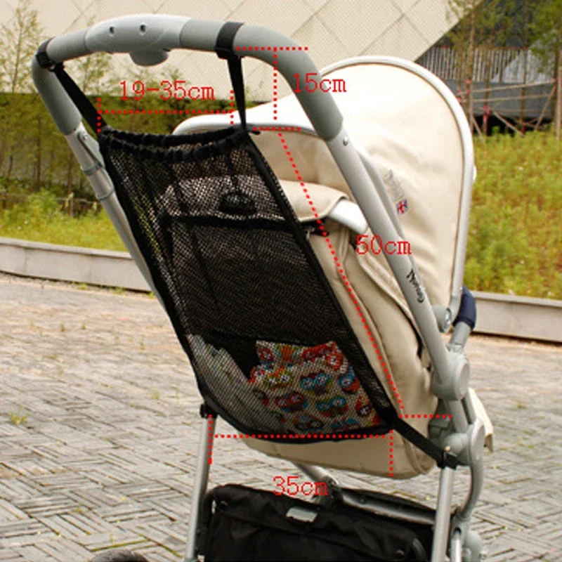 Portable Large Capacity Pram Storage Pocket Baby Stroller Hanging Net Bags Infant Products Organizer Bag Stroller Accessories image 4