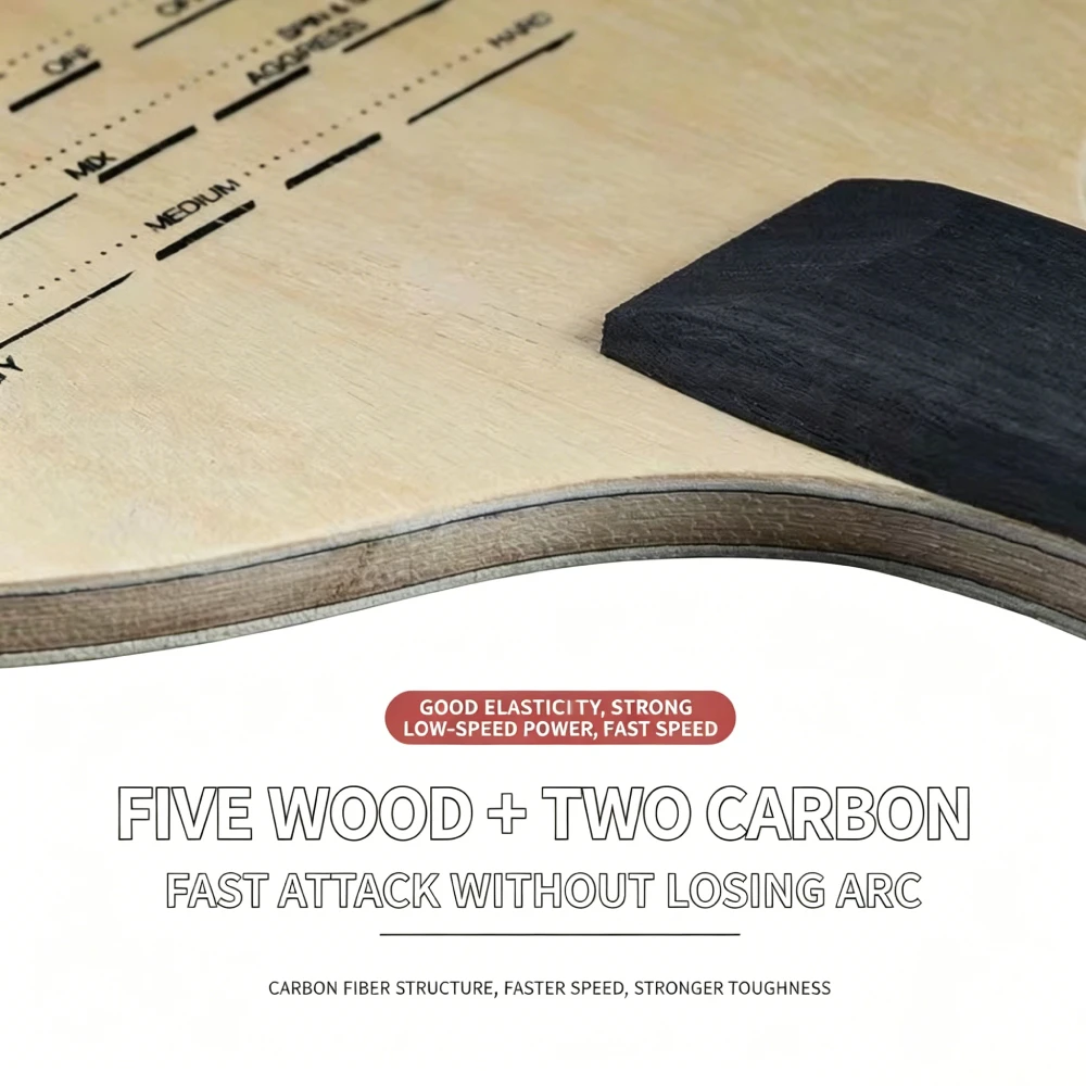 Original SANWEI T5000 5 Wood A - Stiga Carbon Blade review and price