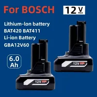 For Bosch12V/10.8V Li-ion Replacement Battery GBA12V60 6000mAh  BAT411 BAT420 GBA 12V Cordless Power Tools for Bosch 12V Charger
