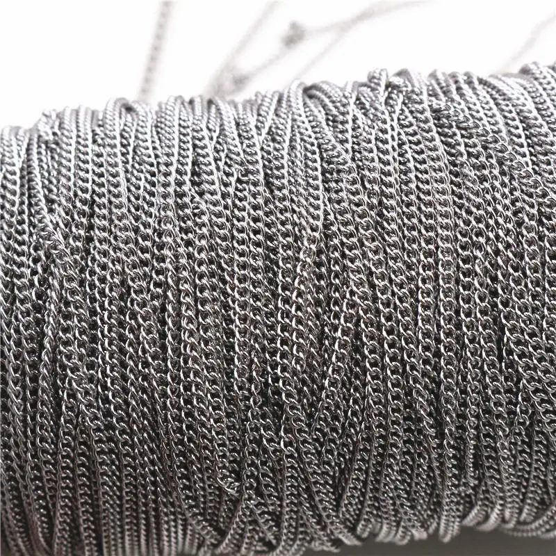 5 Meters/Lot Never Fade Thicken Stainless Steel Necklace Chains Bulk For DIY Jewelry Findings Making Materials Handmade Supplies
