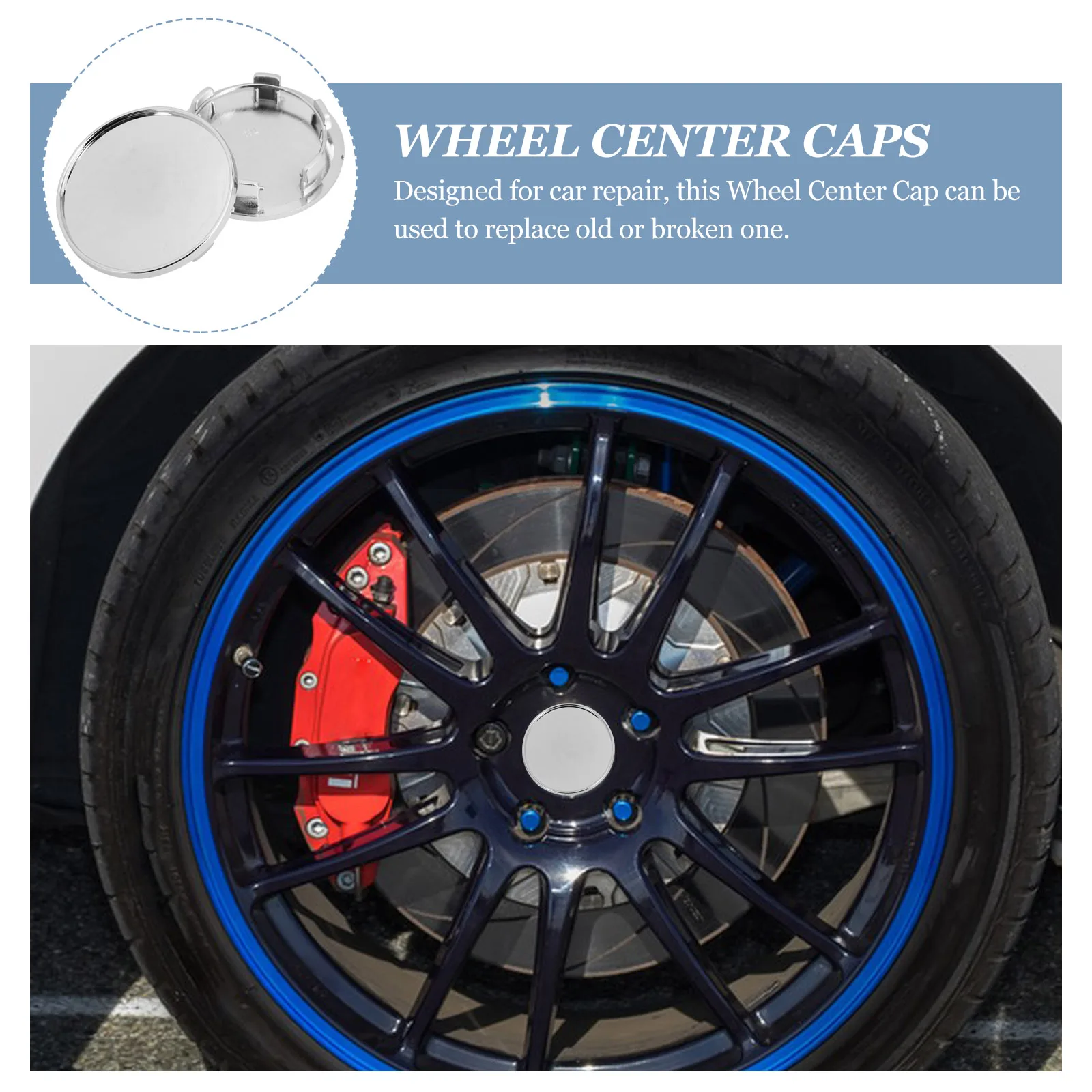 

2pcs Auto Rim Tire Hubcap Wheel Center Cap Durable Install Diy Decoration Car Modification Automotive Wheel Hub Caps