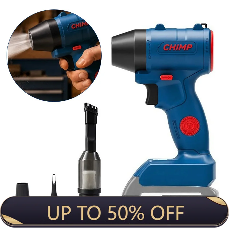 Powerful Leaf Blower For Bosch 18V Battery Adjustable Versatile Vacuums Hand Portable Turbine Fan Car Computer Dust Removal Tool