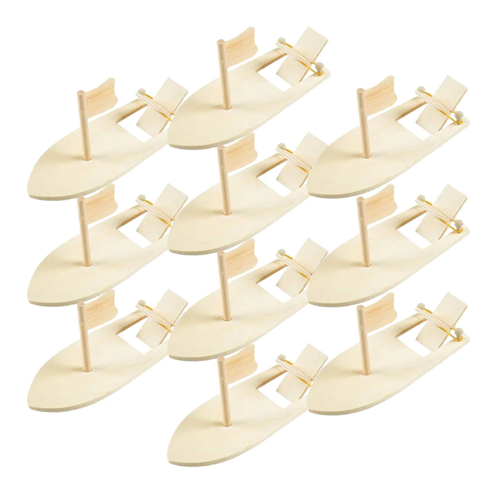 10 قطعة DIY بها بنفسك المراكب الشراعية الخشبية المواد حزمة للأطفال الإبداعية الكتابة على الجدران الحرفية عدة الخشب الطبيعي الإبحار قارب مشروع ديكور المنزل #5