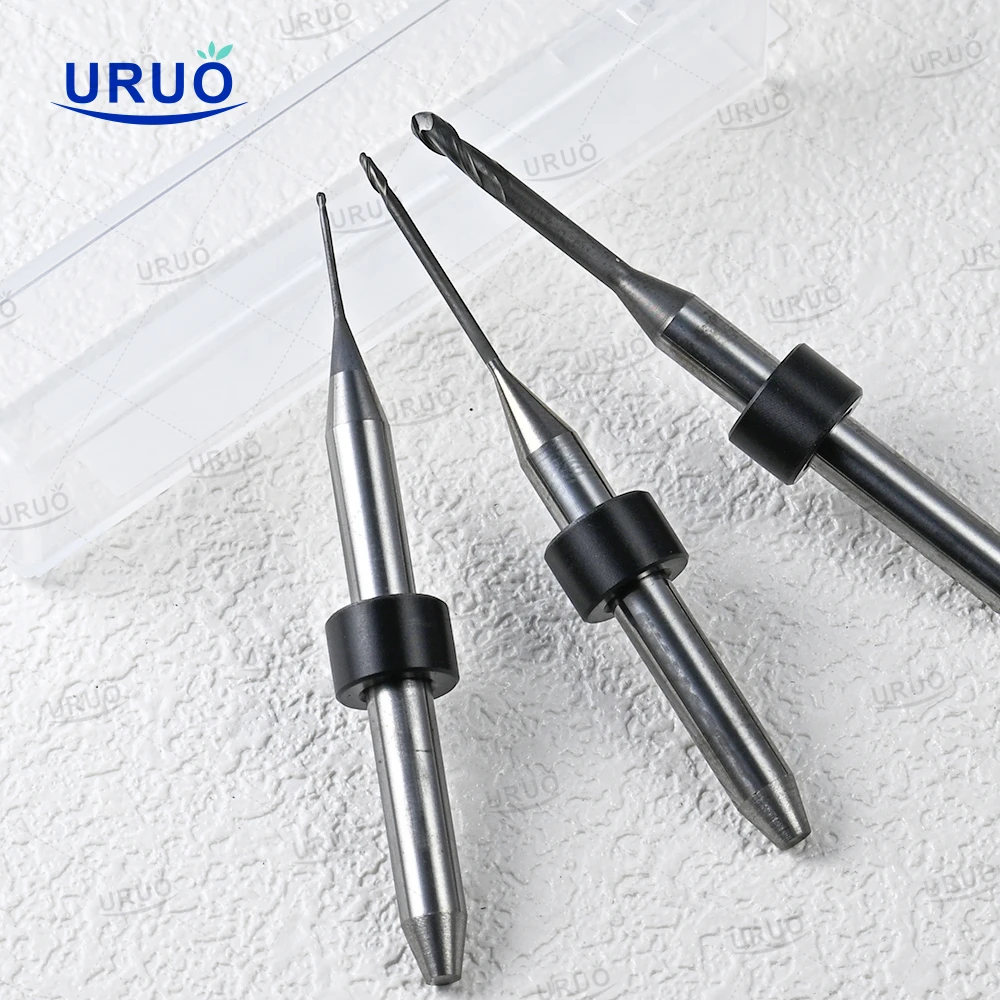 

UP3D P52/P53 Zirconia Grinding Burs Dental Milling Cutters 2.0/1.0/0.6mm D4 Shank for CAD CAM Denture Lab Materials