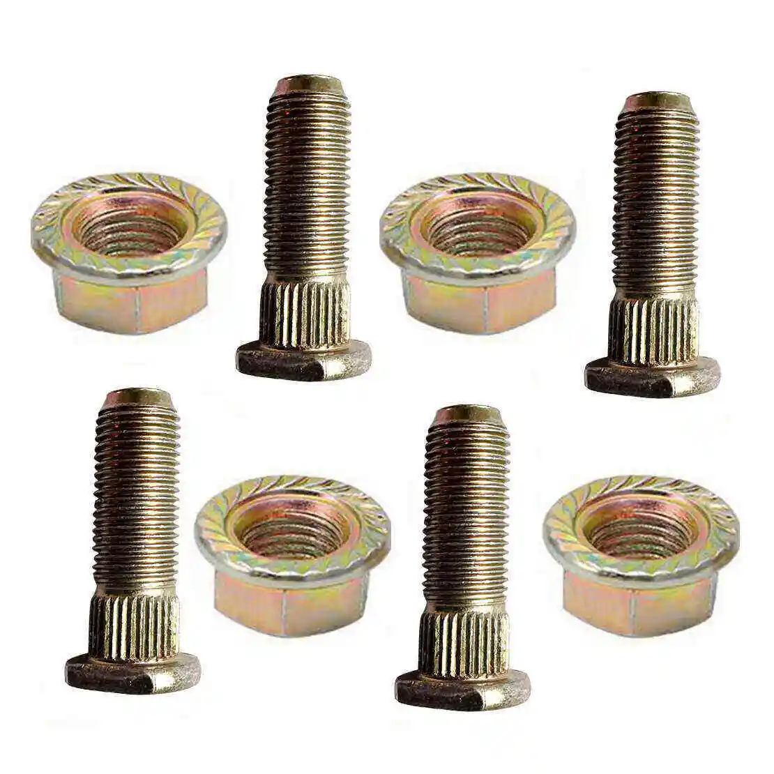 7547211 7542459 8 Sets M12 Rear Wheel Flanged Lug Stud & Nut 7515513 Fit for Polaris Ranger Magnum Sportsman 500 700 570 800 900