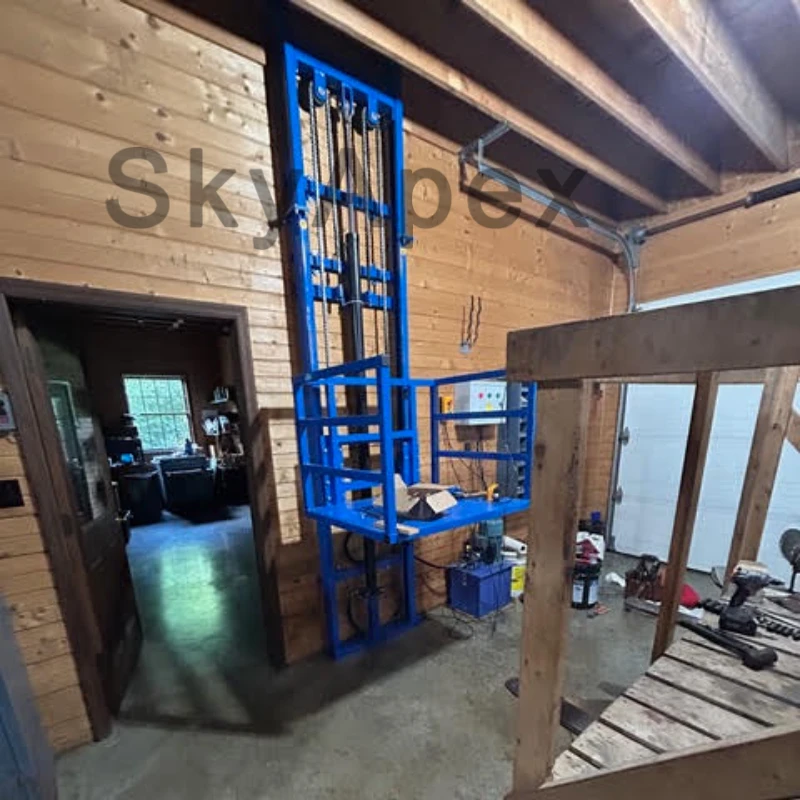 Customize 500KG/1000KG Electric Lift Small Electric Hydraulic Lift Freight Elevator Guide Rail Type Simple Warehouse Home Lift