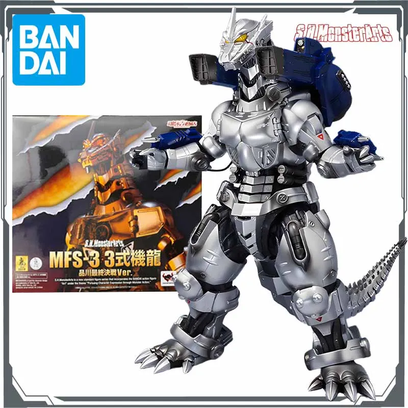 Bandai Originele S.H.MonsterArts MFS-3 Type3Mechanische Draak Anime Actiefiguren Speelgoed voor Jongens Kerstcadeau Collectible Model