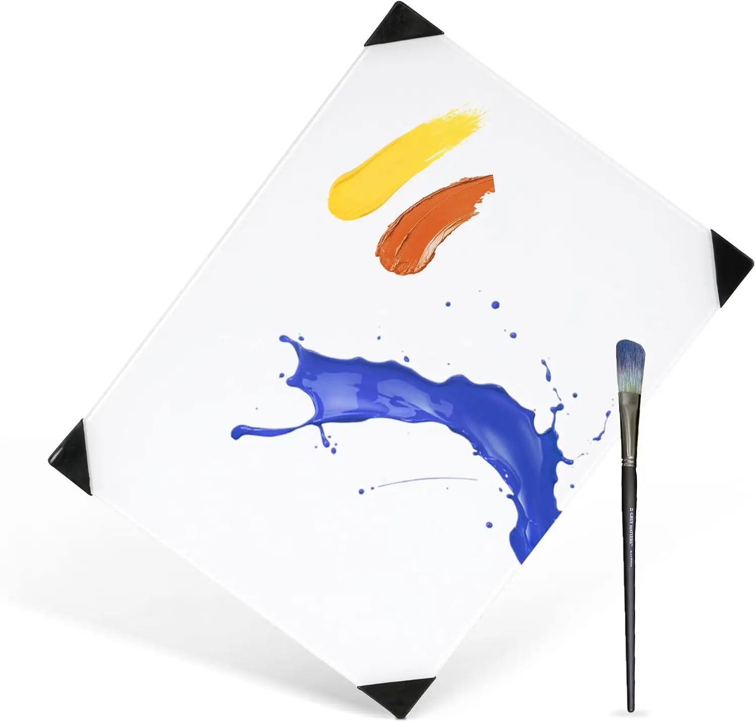 

Glass Palette for Oil Painting 16 x 12 Inches, Paint Mixing Palette for Acrylic Painting, Ultra White, Painting Supplies