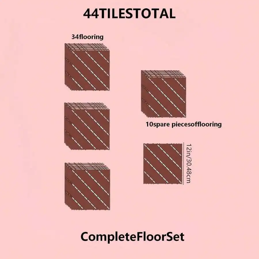 DIY Interlocking Floor Tiles Are Suitable For Outdoor Courtyard Settings. They Can Be Used For Decoration Or On Waterlogged Road