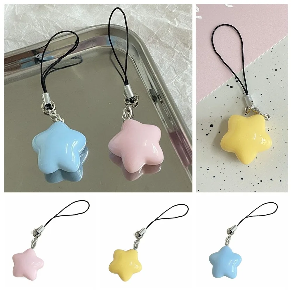 

Fashion Star Star Phone Strap Pendant Keychain Phone Hanging Rope Stylish Candy Color Mobile Phone Chain Girl Jewelry