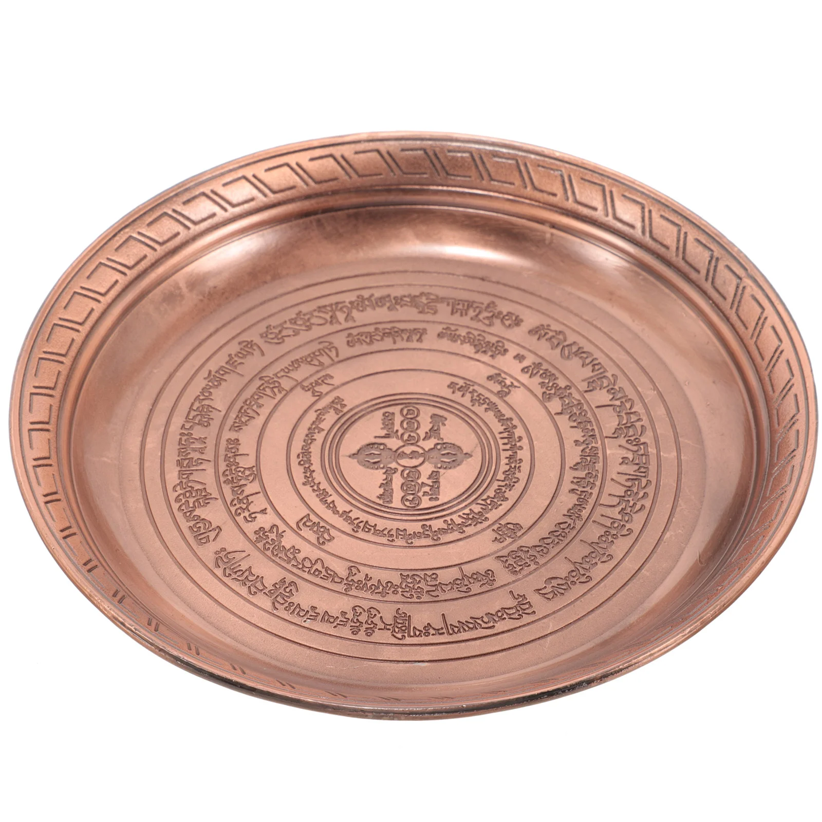 Cigarette Tray Worship Plate Metal Temple Incense Ash Dish Copper Alloy Serving