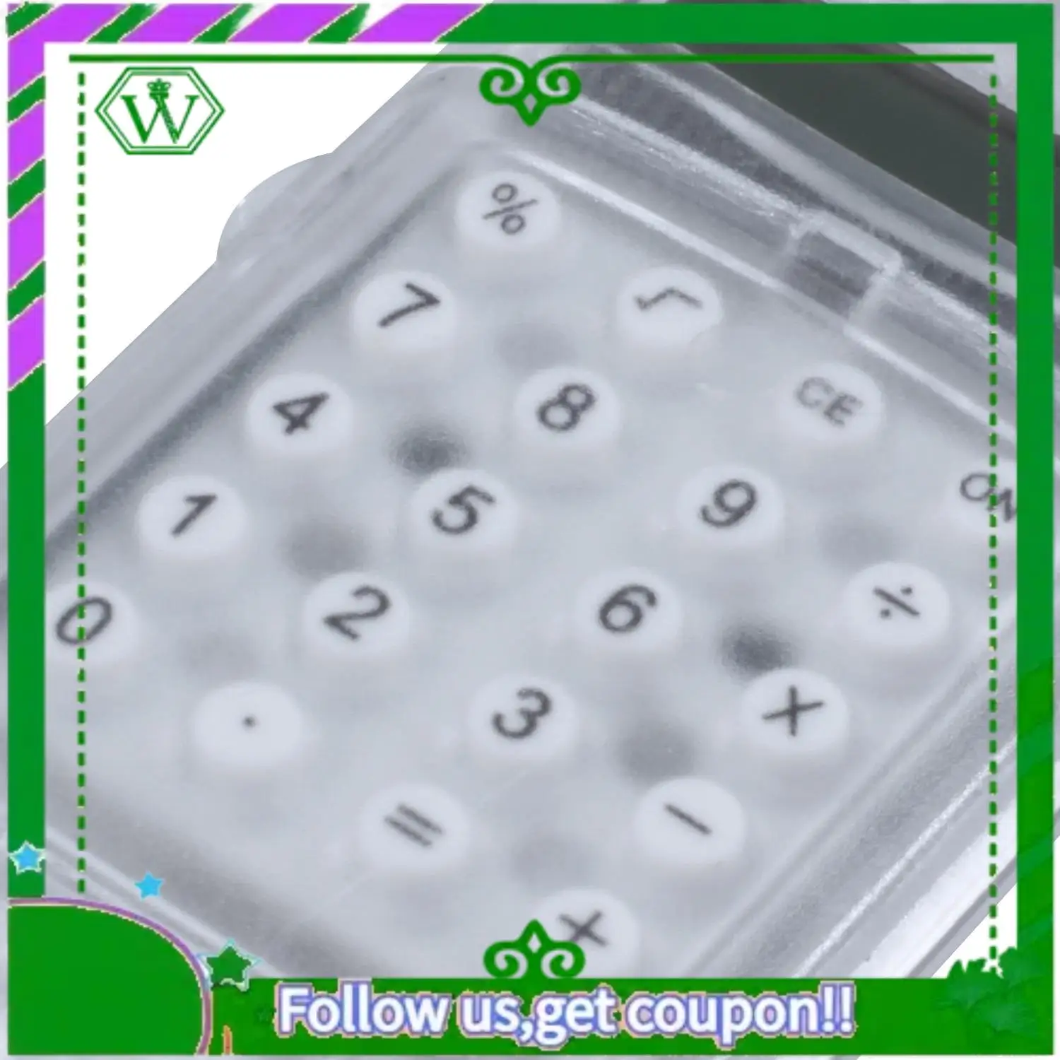 

Надежный прозрачный пластиковый корпус, 8-значный электронный мини-калькулятор с брелком