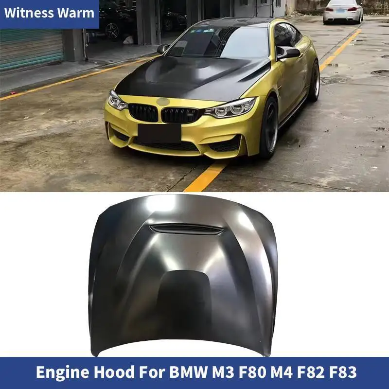 Capot de moteur de voiture de style GTS, couverture de capot, modification, matériau d'infraction, BMW M3, F80, F82, F83, 2013