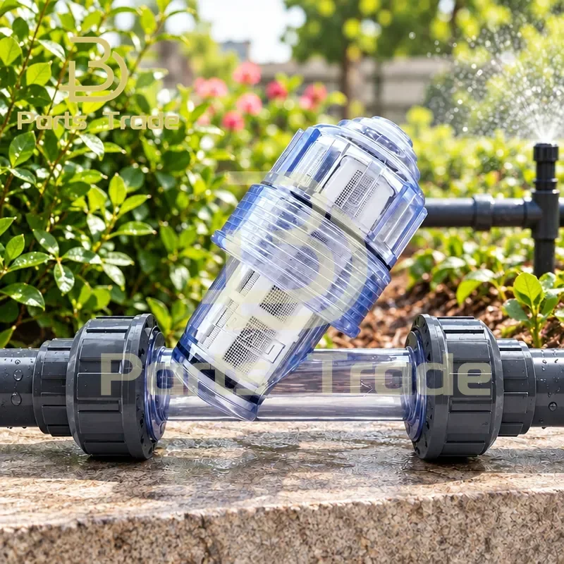 UPVC Y Type Filter Valve Transparent Piped Sewage Liquid Gray Environmentally Friendly Accessories
