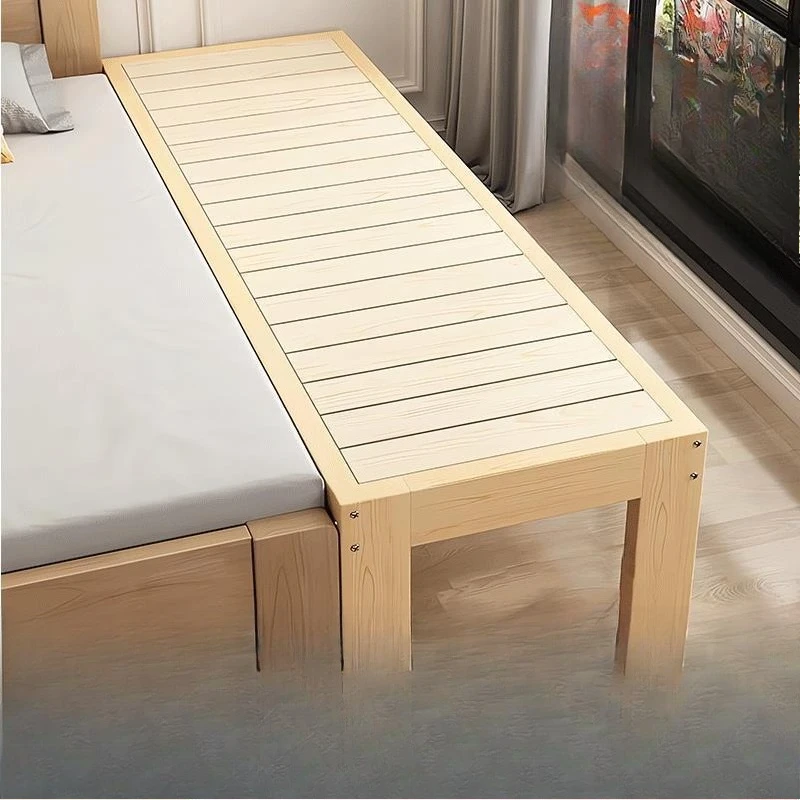 Children's bed All solid wood baby  Splicing  can be lengthened and widened with guardrail edge bed Flat bed