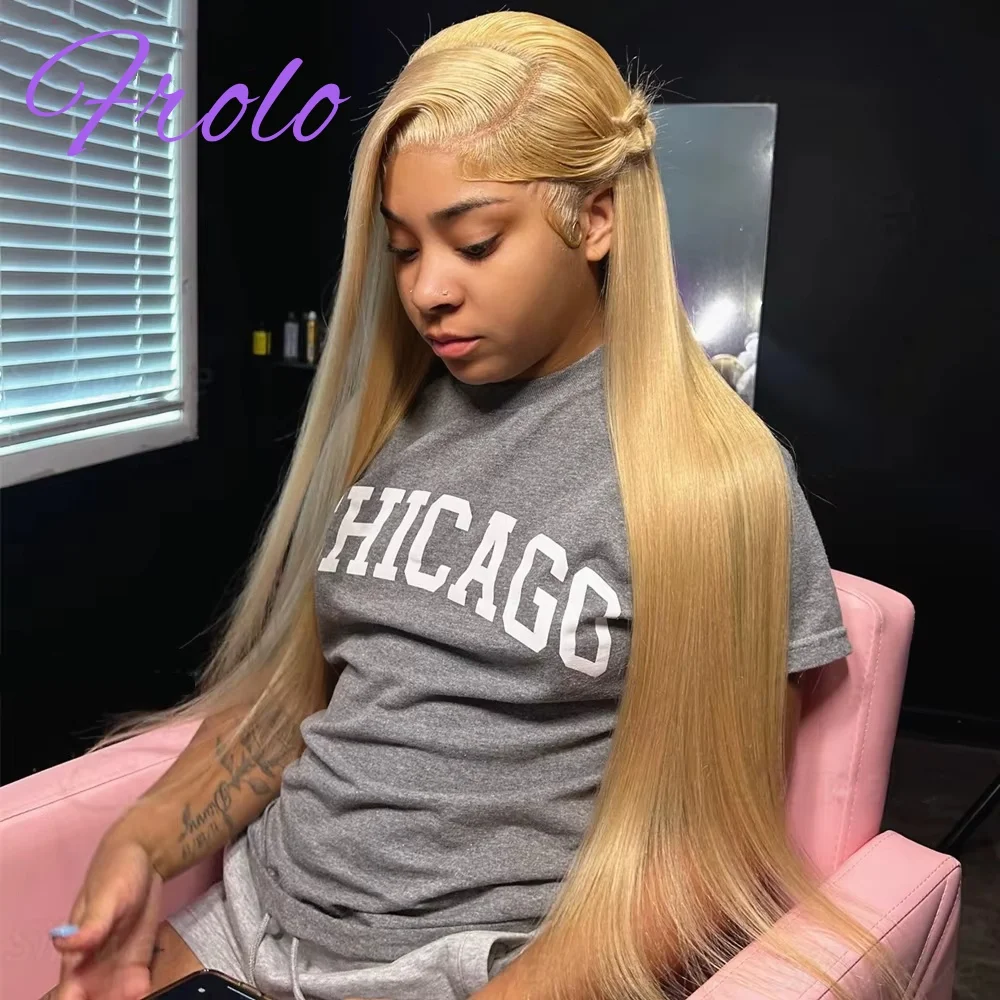 

Плотность 210, 13x6 Hd, парики спереди, медовый блондин, парик из натуральных волос, прямой парик из натуральных волос, цветной 27 # Предварительно выщипанные бразильские волосы