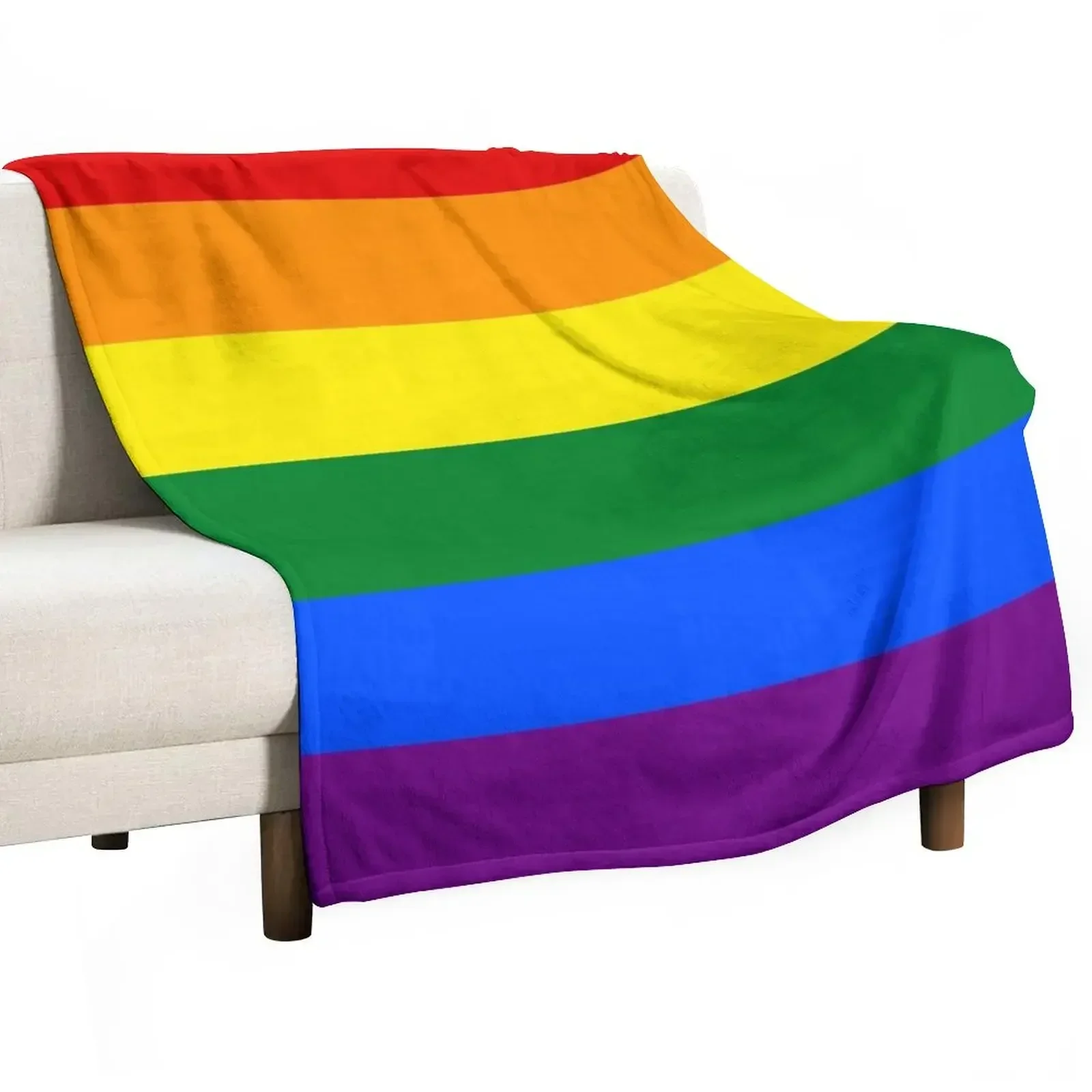 

RAINBOW FLAG Gifts & Products Throw Blanket Hairy Luxury Designer Loose valentine gift ideas Blankets