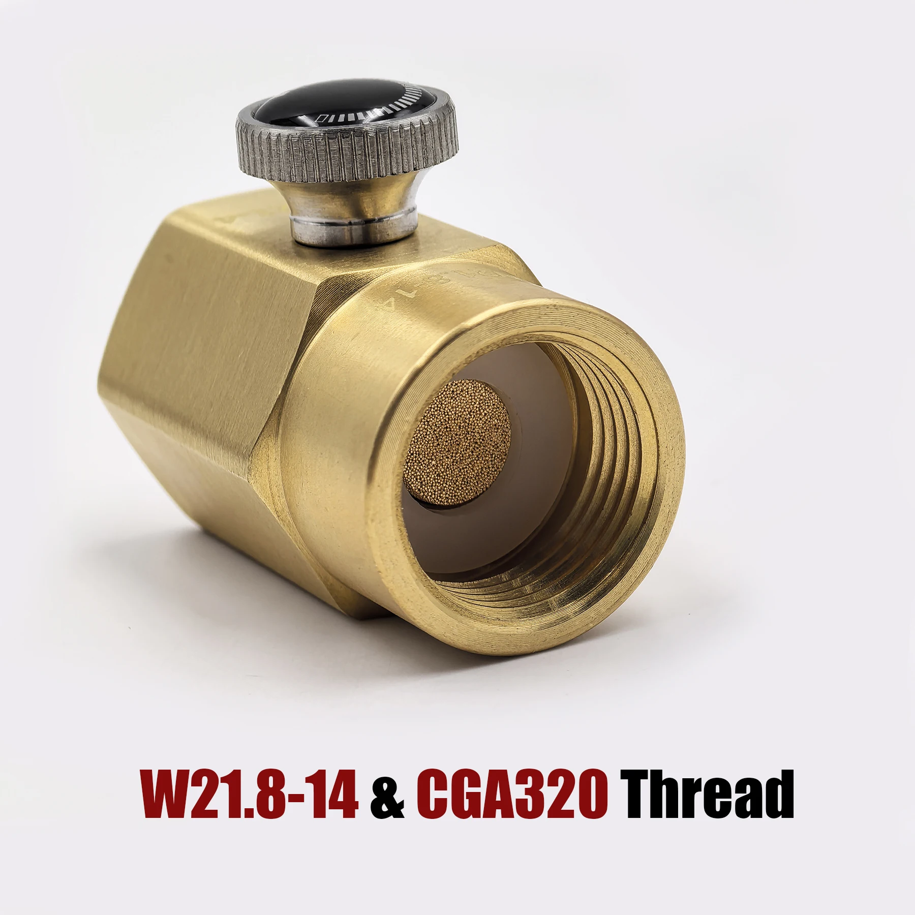 Adaptador CO2 TR21.4 conexión W21.8-14 CGA320 para soda - imagen 5