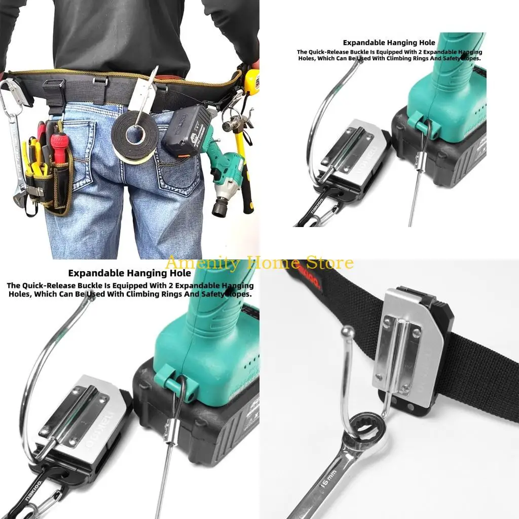 F26C Secure Hold Automatic Lock Tool Holsters Holder to Prevent Accidental Loss During Movement for Power Tool Easy Access