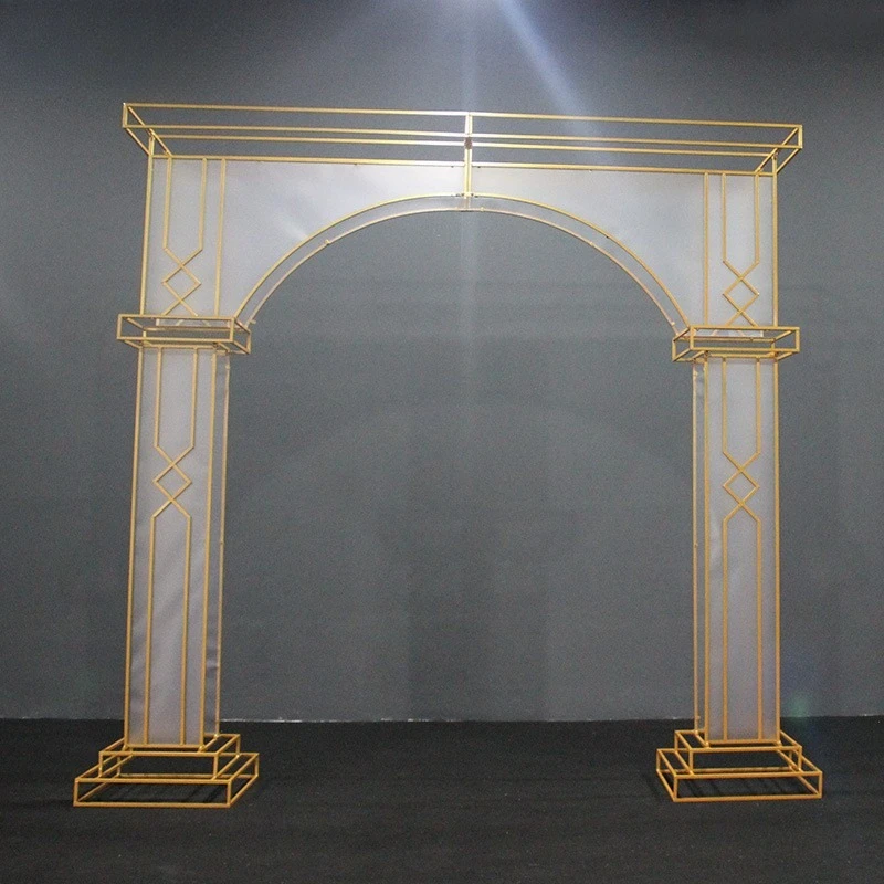Wedding special sunshine film arched door wedding props stage background flower door ornament