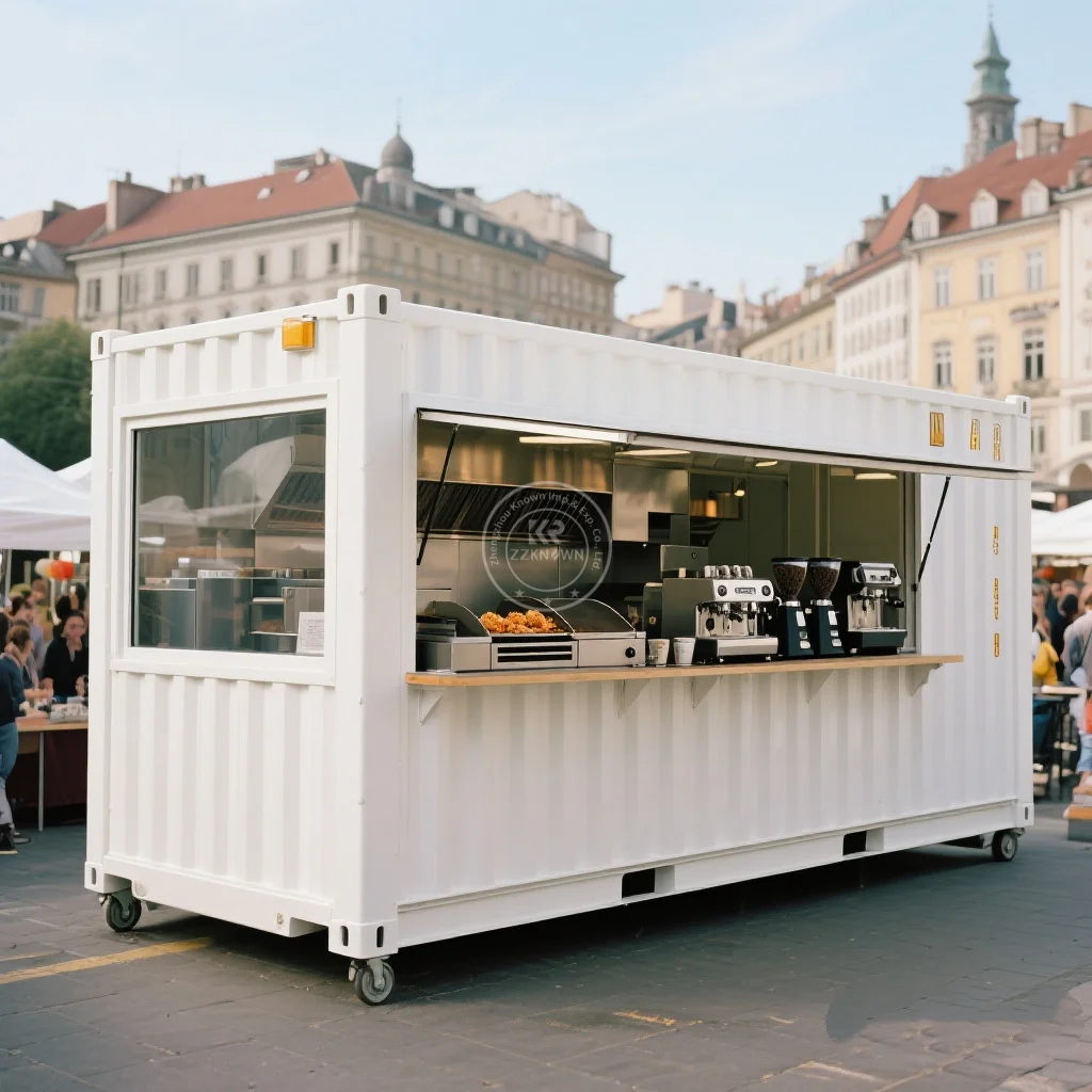 

Container Food Trailer Fully Equipped Food Truck Mobile Kitchen Trailer for Vending Food Concession Trailer