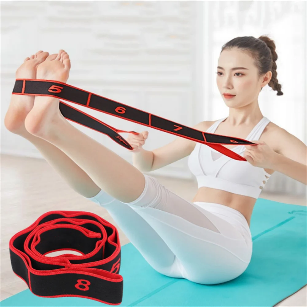 1 PC Yoga Elastic Band Open Back Open Shoulder Fitness Female Resistance Training Equipment Segment Digital Stretch Band Pulling