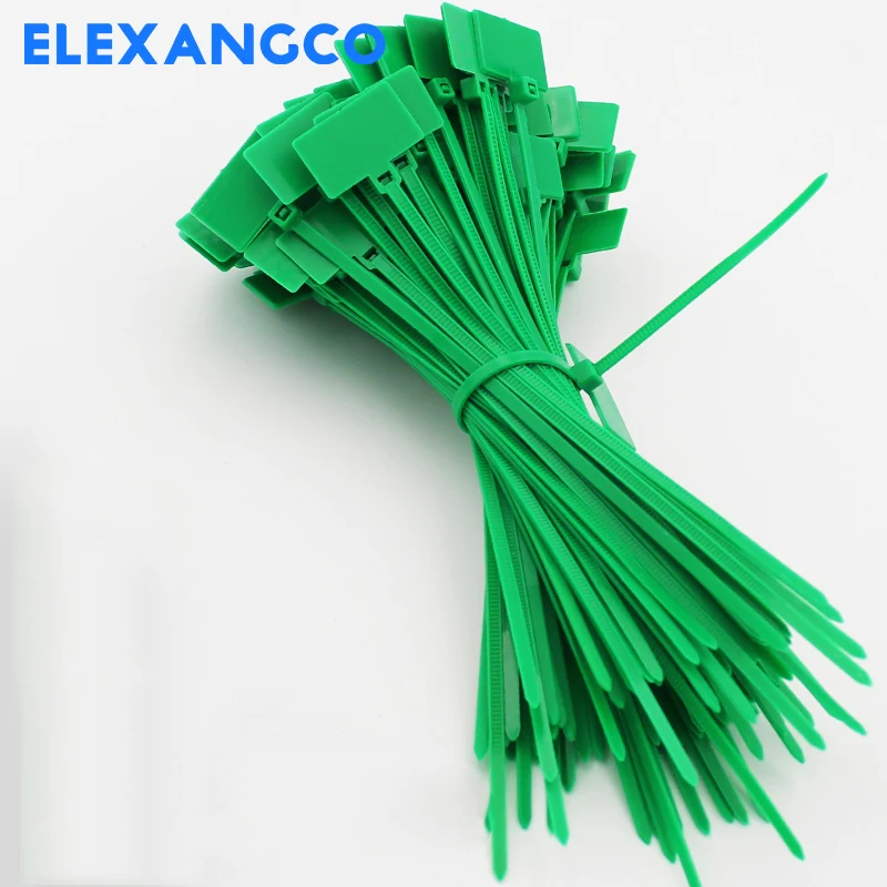 4*150mm Beschriftbare Nylon-Kabelbinder mit Etiketten, Gemischte Farben 100 Stück/Beutel Selbstsichernde Kabelmarkierer für Kabelmanagement – Detail 11