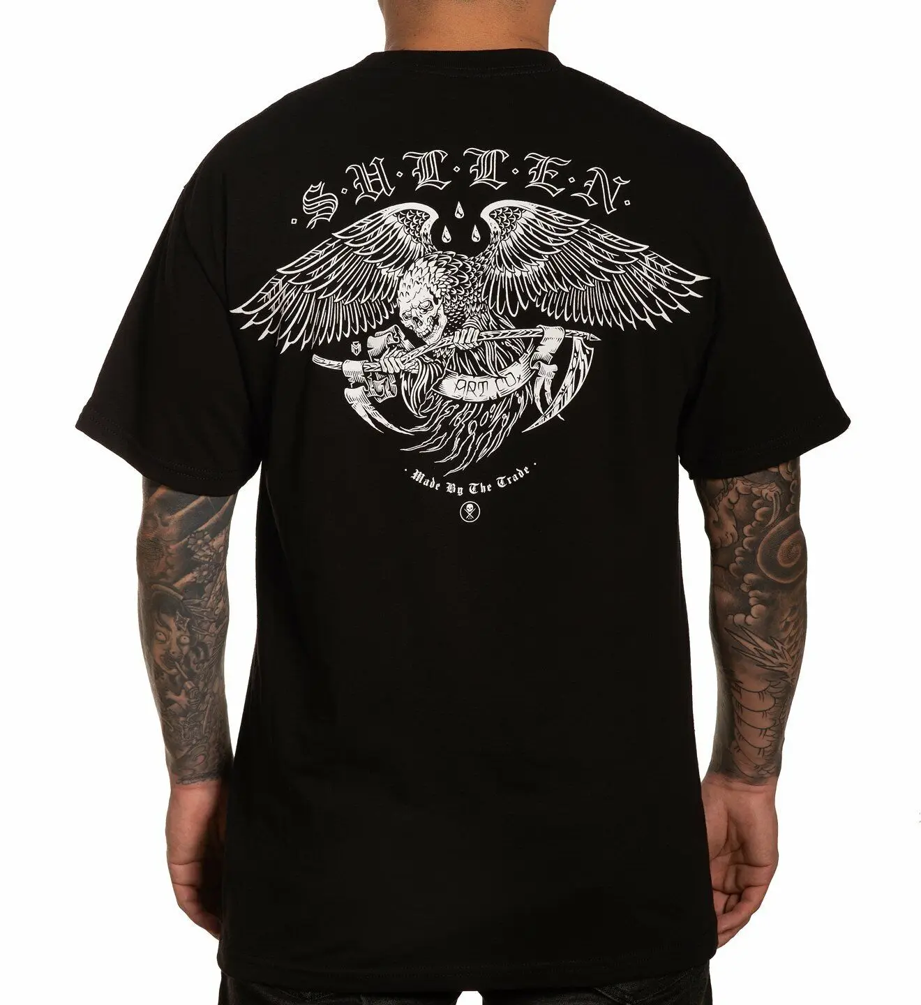 

Sullen Reagle Eagle Skull Tattoo Ink Art USA Wings Patriotic T Shirt SCM3677