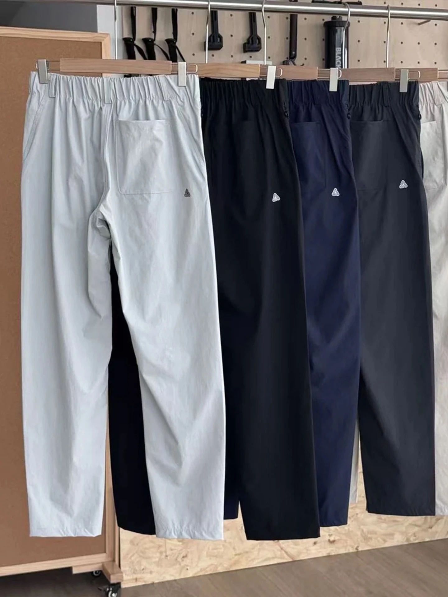 Ice Skin Quick Dry Climbing Pants Men's Summer Thin Outdoor Hiking Mountain Sports Trousers Workwear Straight Leg Casual Pants