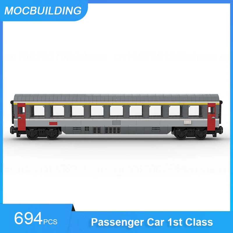 MOC Building Blocks Passenger Car 1st Class Train Model DIY Assembled Bricks Transportation Series Educational Toys Gifts 694PCS