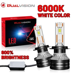 Dualvision H4 Reflektor LED H7 H1 H11 H8 9005 HB3 9006 HB4 9012 HIR2 880 881 H27 9007 9008 H13 5570 CSP Canbus Lampa samochodowa Światło przeciwmgielne