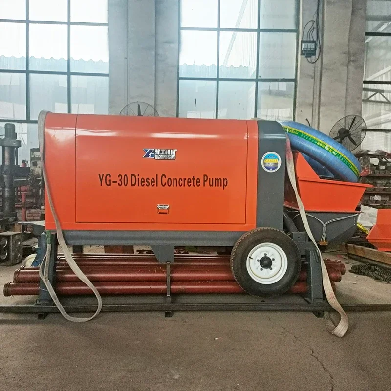 

Factory Price YG30 Mini Concrete Pump Stationary Diesel Concrete Pumps Trailer Portable 10m³/h Concrete Mixer Pump