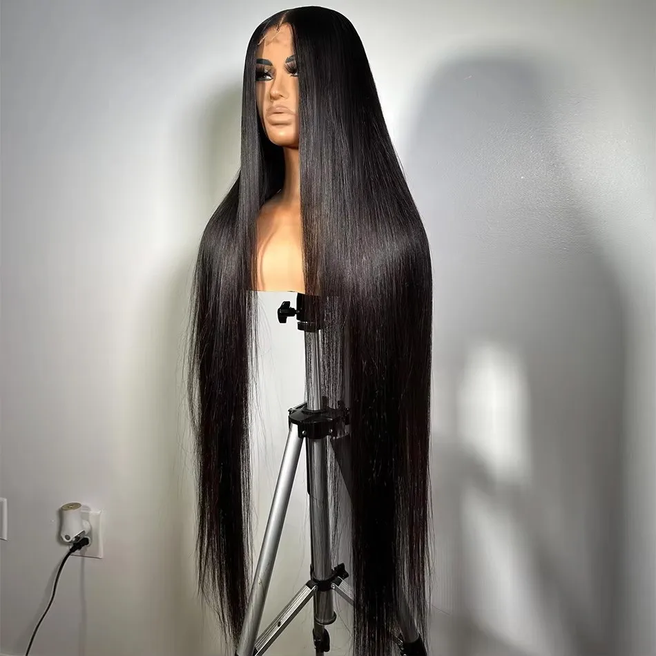 

250 Density 13x4 13x6 HD Transparent Bone Straight 30 40 Inches Lace Front Human Hair Wigs Brazilian Frontal Wigs For Women