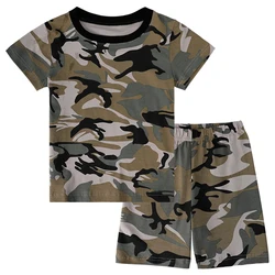 Baby Boy Clothes Toddler Summer Pajamas Kids Camouflage Clothing Cosplay Game Costume Sets Girl Cute Cartoon Halloween Costume