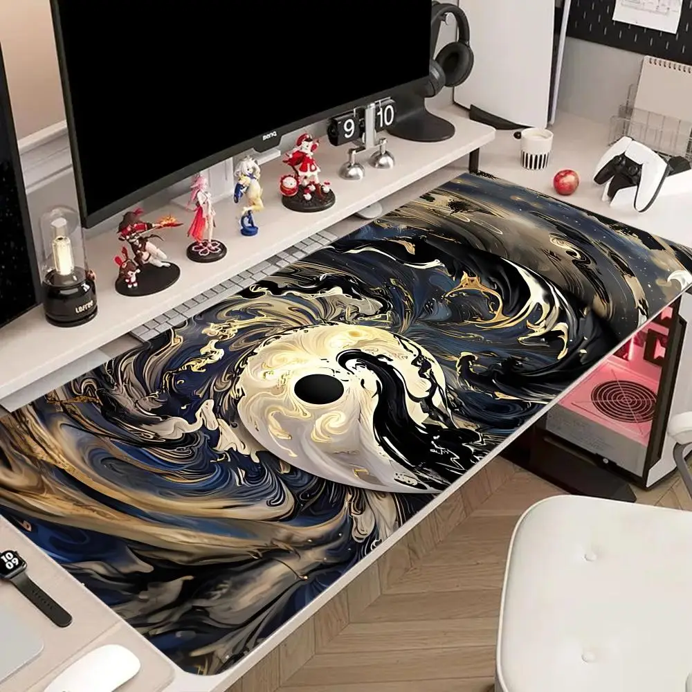 

Большой коврик для мыши Tai Chi, офисный коврик, резиновый противоскользящий коврик для мыши в стиле ретро, настольный коврик, аксессуары для ПК, настольные аксессуары.