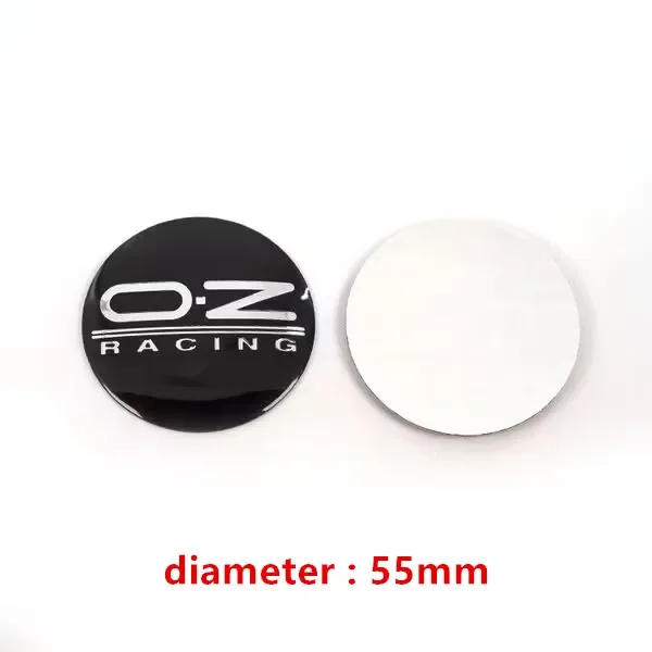 4個入り 55mm OZレーシングカーホイールセンターハブキャップ O.Zロゴバッジエンブレムステッカーキャップカバーホイールリム装飾スタイリングアクセサリー
