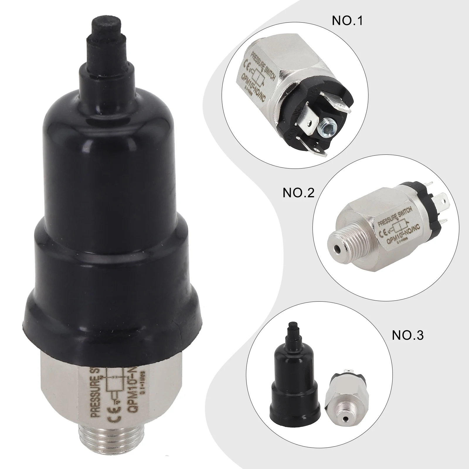 Pneumatic Adjustable Diaphragm Type Pressure Control Switch Normally Open And Closed Pressure Switch For Pump