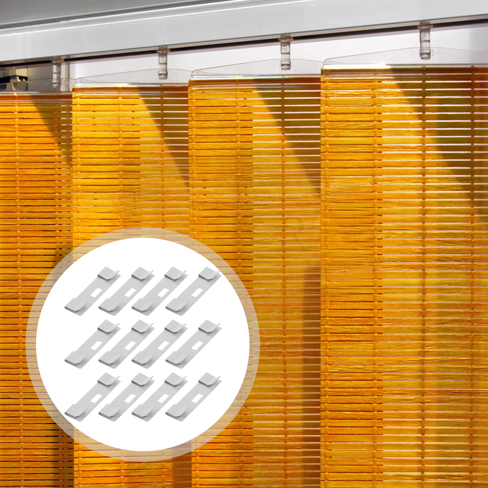 

12Pcs Metal Curtain Clips Fade Resistant Vertical Blinds Repair Parts Easy Install No Tools Needed Stylish Home Fixer