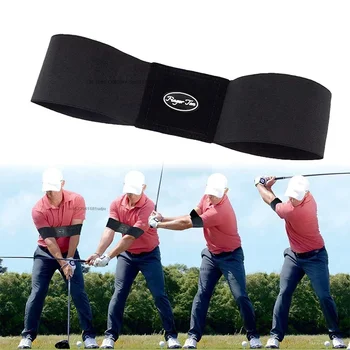 Heißer Verkauf Professionelle Elastische Golf Swing Trainer Arm Band Gürtel Geste Ausrichtung Training Hilfe für Üben Guide