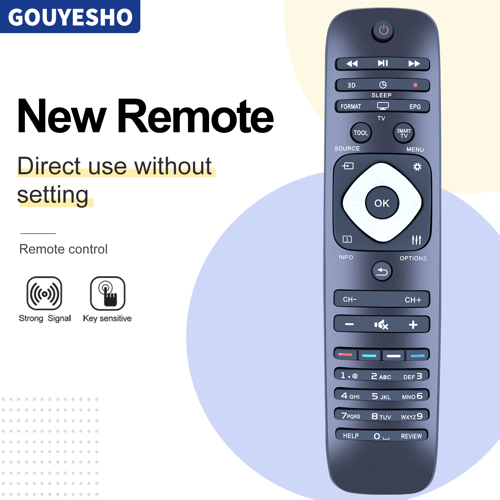 New Remote Control for philips TV 24 32 39 42 50 55 inch PFL3045/T3 HFL3336 43PU 37PFL7 PHF5301