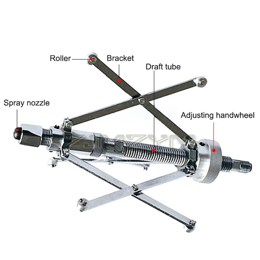 NKP-1 Pipe Inner Wall Spray Gun Pipeline Inner Wall Spraying Machine High-pressure Internal Pipe Paint Sprayer Tools 0.4-0.6MPa