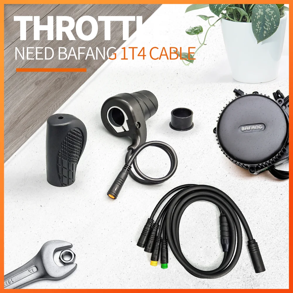 BAFANG 20X Half Twist Throttle Ebike Right Handle Throttle Waterproof Connector for BAFANG BBS02 BBSHD Mid Drive Motor