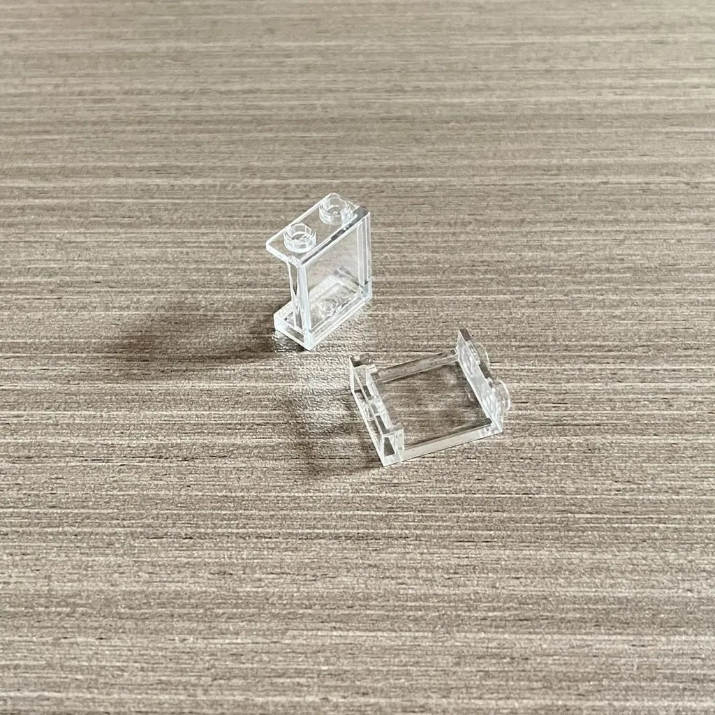 20Pcs 1x2x2 DIY 투명 투명 벽돌 패널 창 프레임 벽 도시 두꺼운 빌딩 블록 하우스 장난감 87552 4864 94638