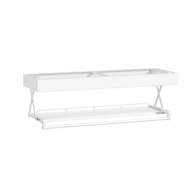 

Kitchen rack, wall hanging, pull-down extension, storage, multi-functional drain rack