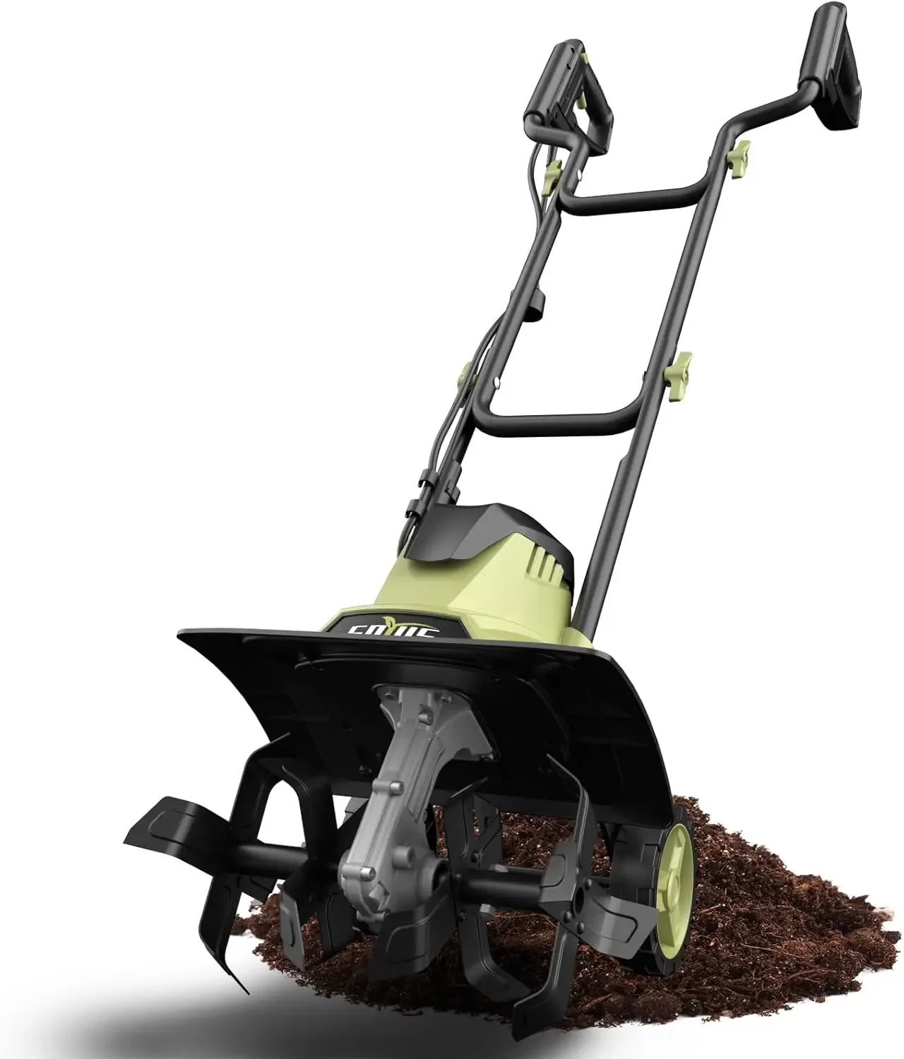 

Electric Tiller Cultivator 14 Inch 12 Amp Corded Garden Tiller Folding Handle 4 Steel Tines Wheeled Rototiller Lawn Yard Soil Ti