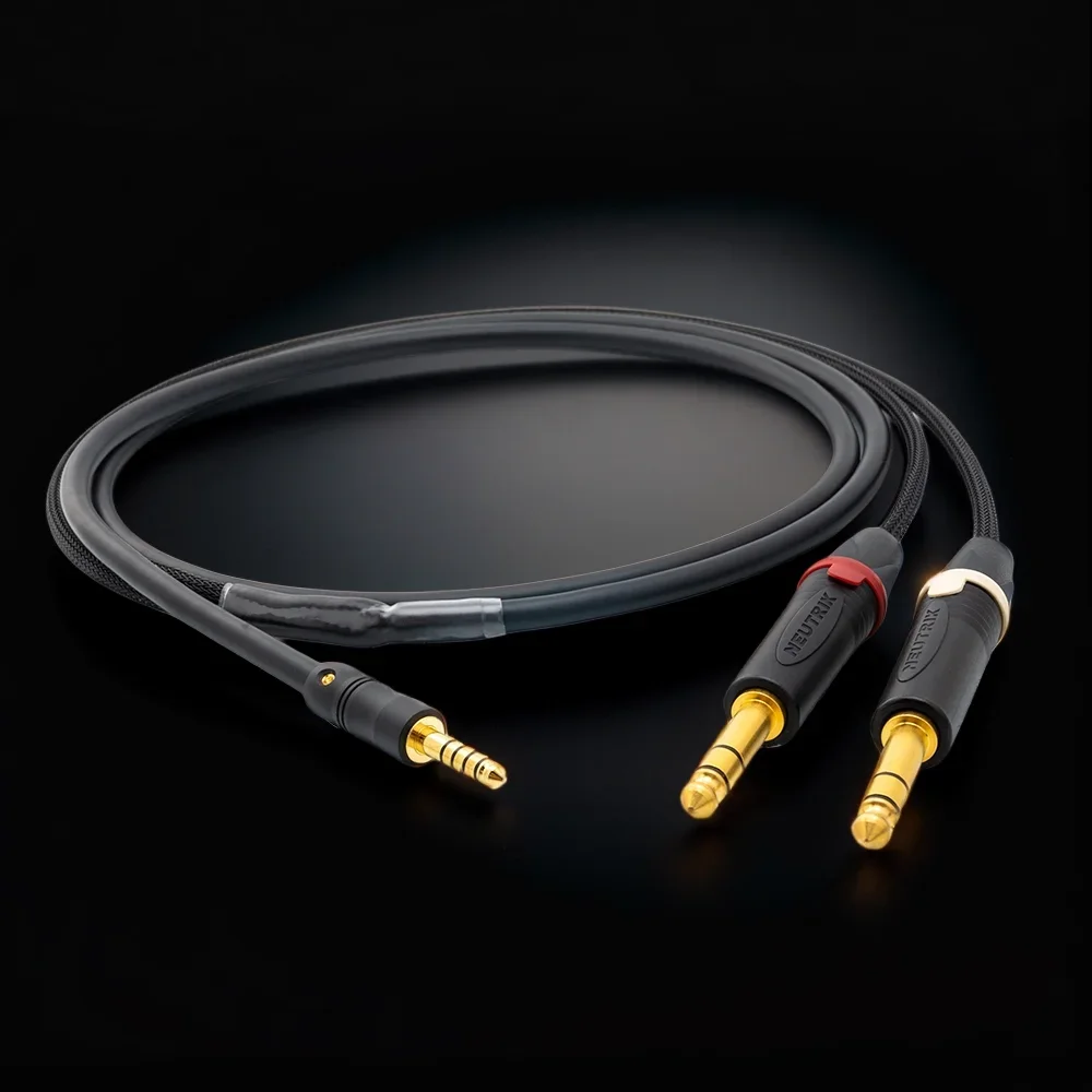 ■Japan Mogami HIFI 4.4mm Audio Cable Balanced 4.4 To Dual 6.35mm TRS Jack male | MPS Neutrik Gold Pulg for Pha2a wm1a 1z zx300a