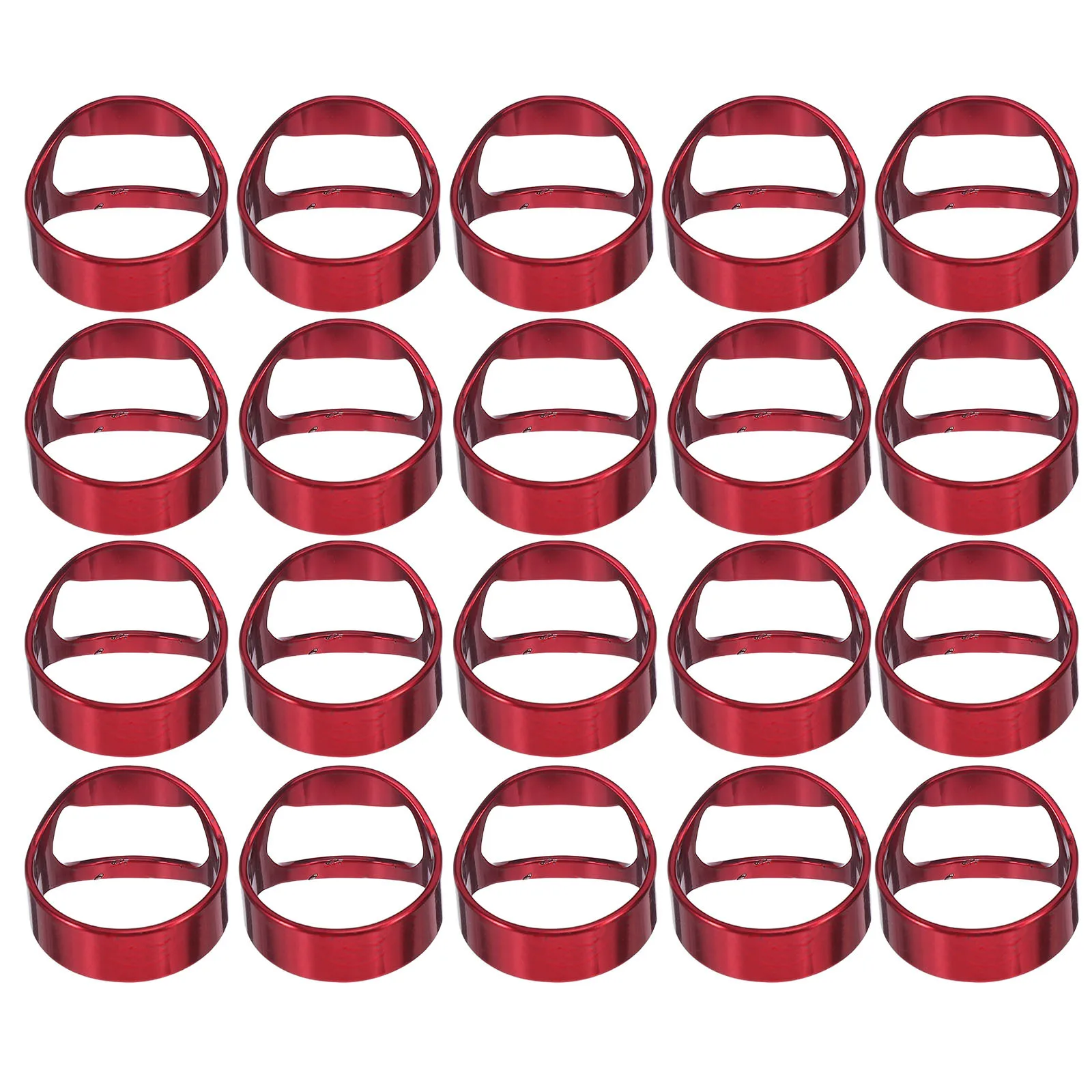 

20Pcs Ring for Bottles Stainless Steel Bottle Cap Opener Portable Finger Opener Men Women Party Supplies Nightclub Soda Tool