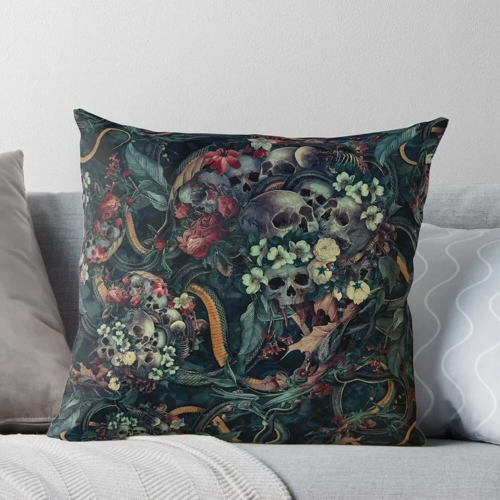 

Skulls and Snakes Throw Pillow Decorative Sofa Cushions Throw Pillow Room decorating items