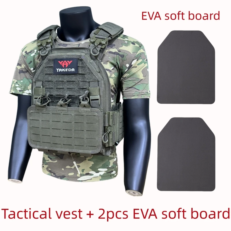 

Multicam Camo Tactical Vest Quick Release Molle Modular Protective Vest for Outdoor CS Wargame Hunting yakeda 6094